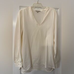 Banana Republic Cream V-Neck Blouse